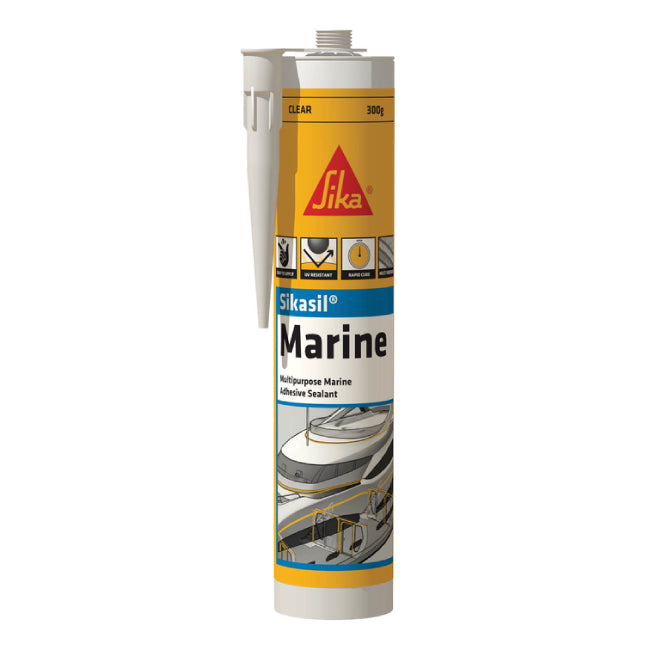 Sika SIKASIL MARINE Multi-Purpose Marine Adhesive & Sealant 12 x 300g Cartridge
